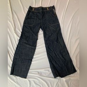 Hudson new york bell bottom denim pants zip at the sides  vintage Sz 31